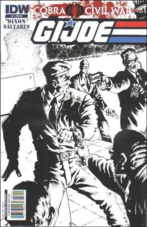 G.I. Joe (2011) issue 2-C Javier Saltares 1:10 Black and White Cover