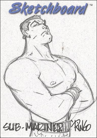 Marvel Creators Collection '98 (Sketchboard Subset) card 22-D Sub-Mariner (White)