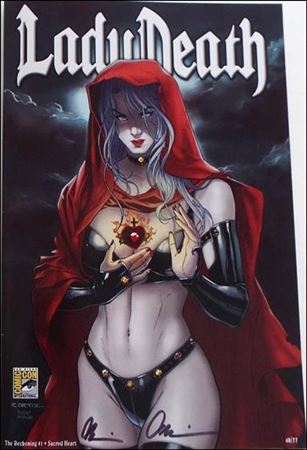 Lady Death: The Rapture issue 1-EI Sacred Heart Edition SDCC Cover 1/77