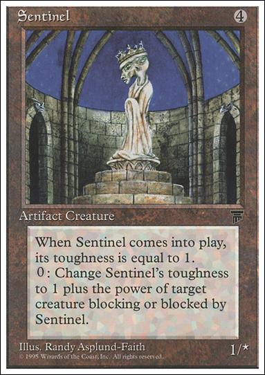 Magic the Gathering: Chronicles (Base Set) card 107 Sentinel