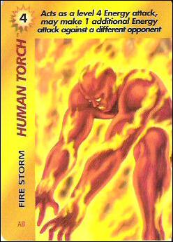 Marvel OverPower (Base Set) card nn116 Human Torch: Fire Storm