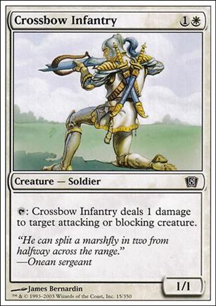 Magic the Gathering: 8th Edition (Base Set) card 15 Crossbow Infantry
