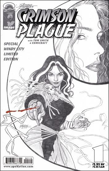 George Perez's Crimson Plague issue 1-B Windy City Sketch Cover