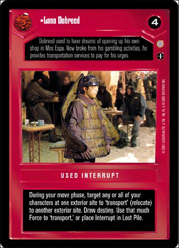 Star Wars: Coruscant Limited (Base Set) card 56 Lana Dobreed