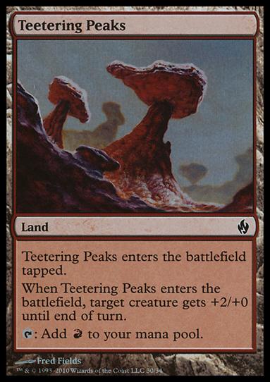 Magic the Gathering: Premium Deck Series: Fire & Lightning (Base Set) card 30 Teetering Peaks