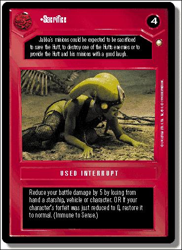 Star Wars: Special Edition Limited (Base Set) card 95 Sacrifice
