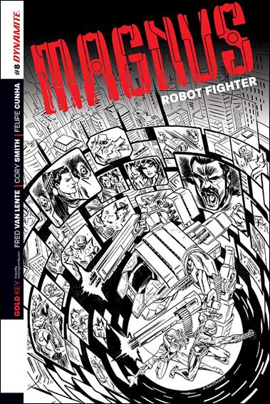 Magnus Robot Fighter (2014) issue 8-D Cory Smith 1:25 Black & White Cover