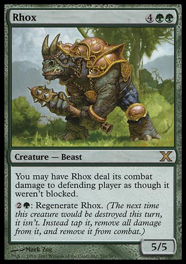 Magic the Gathering: 10th Edition (Base Set) card 291 Rhox