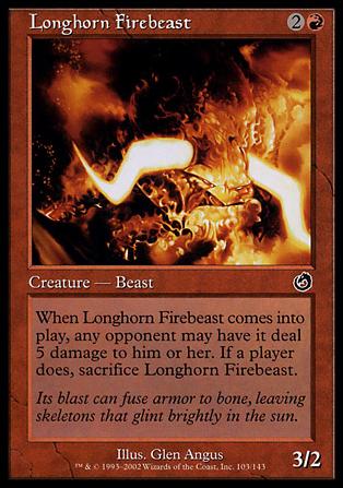Magic the Gathering: Torment (Base Set) card 103 Longhorn Firebeast
