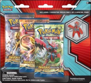 Pokemon XY: BREAKpoint card 2-L 3-Pack with Scizor Pin