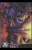 1996 Fleer Ultra X-Men All Chromium (Alternate X Embossed Subset) card 1 Beast