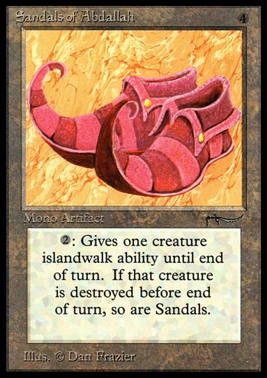 Magic the Gathering: Arabian Nights (Base Set) card 69 Sandals of Abdallah