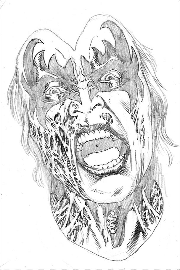 Kiss Zombies issue 2-H Rodney Buchemi 1:15 Pencil Cover
