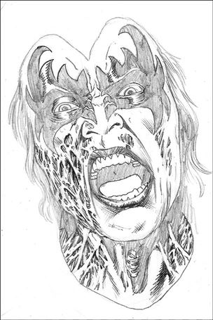 Kiss Zombies issue 2-H Rodney Buchemi 1:15 Pencil Cover