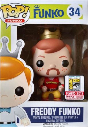 Pop! Funko - Freddy Funko figure 34 Freddy Funko (Hulk Hogan Red Shirt) SDCC 1/50