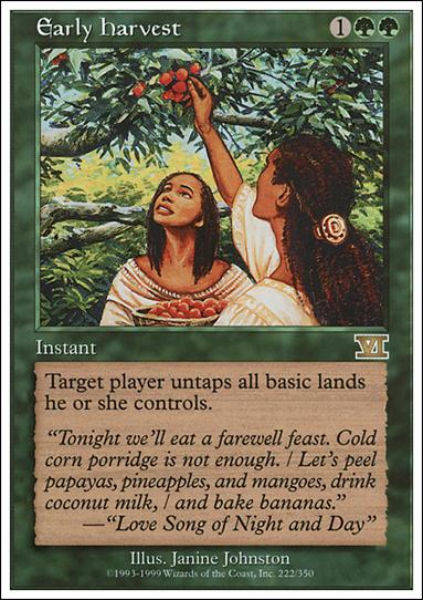 Magic the Gathering: 6th Edition (Base Set) card 222 Early Harvest