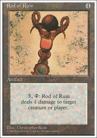 Magic the Gathering: 4th Edition (Base Set) card 344 Rod of Ruin