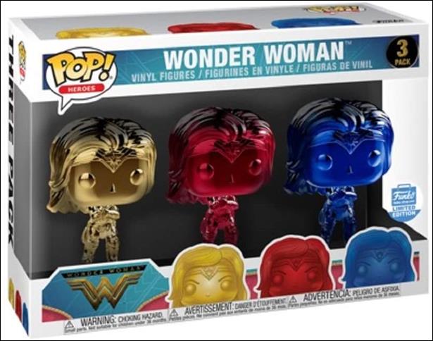 Pop! Heroes Multi-Packs figure nn13 Wonder Woman (Chrome 3-Pack)