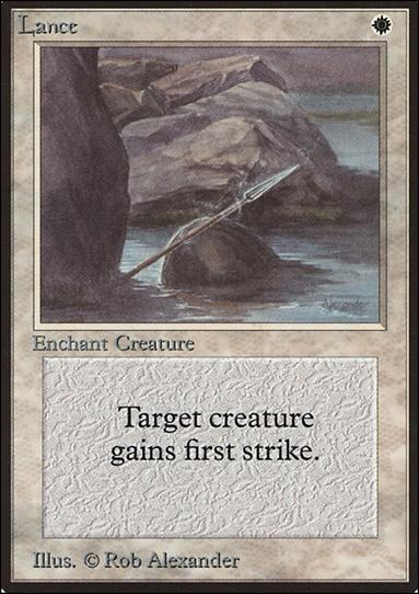 Magic the Gathering: Limited Edition Beta (Base Set) card 28 Lance