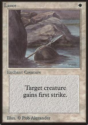 Magic the Gathering: Limited Edition Beta (Base Set) card 28 Lance