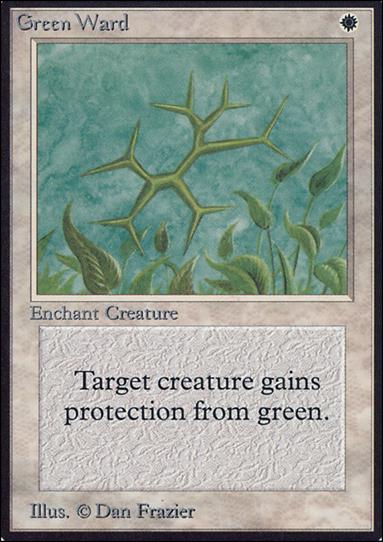 Magic the Gathering: Limited Edition Alpha (Base Set) card 20 Green Ward