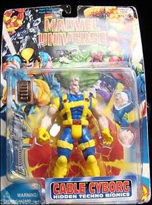 Marvel Universe (1996) figure 17 Cable Cyborg (with Hidden Techno Bionics)
