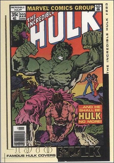 Hulk Film and Comic Cards (Famous Hulk Covers Subset) card FC19 The Incredible Hulk #223 - 1978