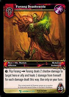 World of Warcraft: March of the Legion (Base Set) card 13 Forang Deathrattle
