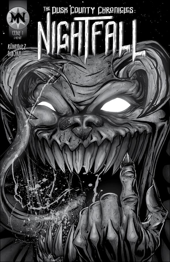 Dusk County Chronicles: Nightfall issue 1-N Silverbax Black and White Midnight Edition 1/25