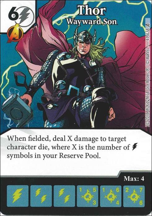 Marvel Dice Masters Avengers Infinity Campaign Box  card 41 Thor: Wayward Son