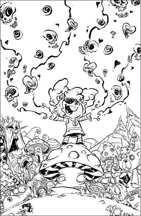 I Hate Fairyland (2022) issue 19-D Skottie Young B&W 1:25 Cover