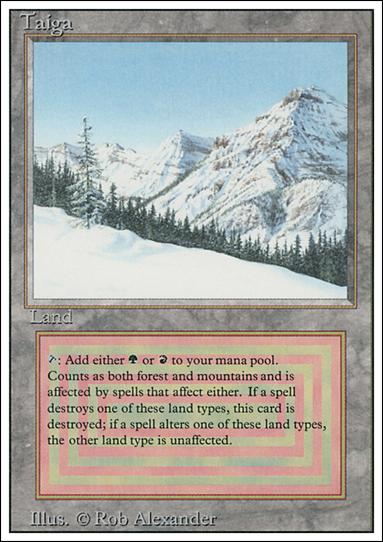 Magic the Gathering: Revised (Base Set) card 287 Taiga