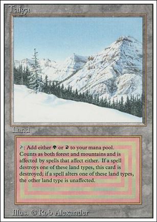 Magic the Gathering: Revised (Base Set) card 287 Taiga