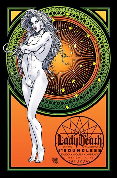 Lady Death (2010) issue 7-G San Diego Comic-Con Saturday Cover 1/350
