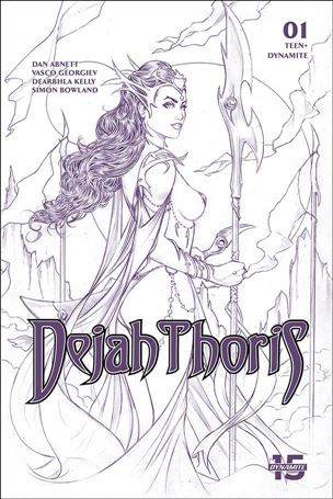 Dejah Thoris (2019) issue 1-K Billy Tucci 1:15 Black and White Lines Tint Cover