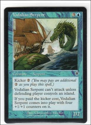Magic the Gathering: Invasion (Base Set) card 86 Vodalian Serpent