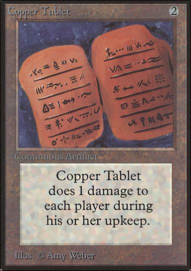 Magic the Gathering: Limited Edition Beta (Base Set) card 239 Copper Tablet