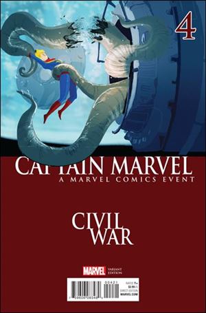 Captain Marvel (2016) issue 4-B Pascal Campion Civil War Cover