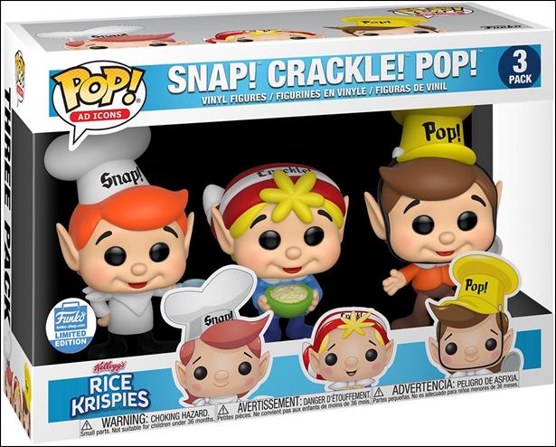 POP! Ad Icons Multi-Packs figure nn1 Snap! Crackle! Pop! 3 Pack Funko Shop Exclusive