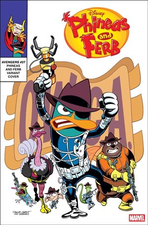 Avengers (2023) issue 27-C Jacob Chabot Phineas and Ferb Cover