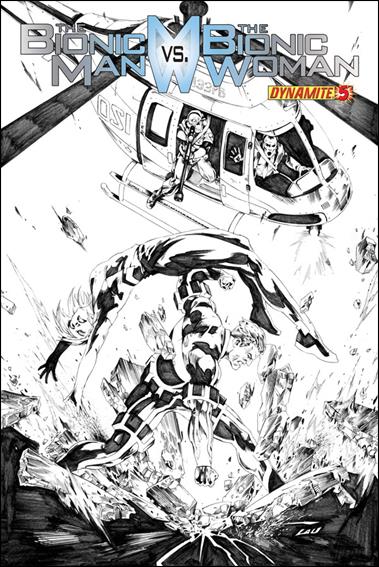 Bionic Man vs the Bionic Woman issue 5-D Jonathan Lau 1:25 Sketch Cover