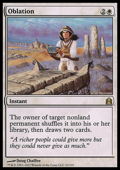 Magic the Gathering: Commander (Base Set) card 22 Oblation