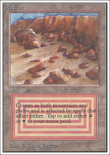 Magic the Gathering: Unlimited (Base Set) card 280 Plateau
