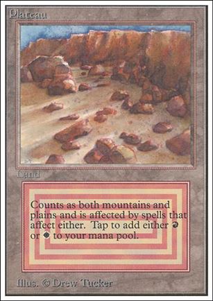 Magic the Gathering: Unlimited (Base Set) card 280 Plateau