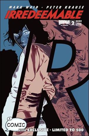 Irredeemable issue 2-D Jeffrey Spokes A Comic Shop Negative Cover 1/500