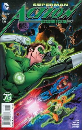 Action Comics (2011) issue 44-B Neil Edwards Green Lantern 75th Anniversary Cover