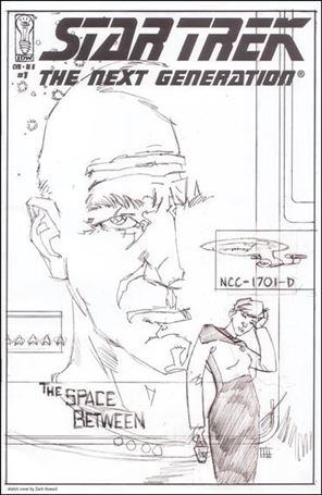 Star Trek: The Next Generation: The Space Between issue 1-D Zach Howard Retailer Incentive Sketch Cover