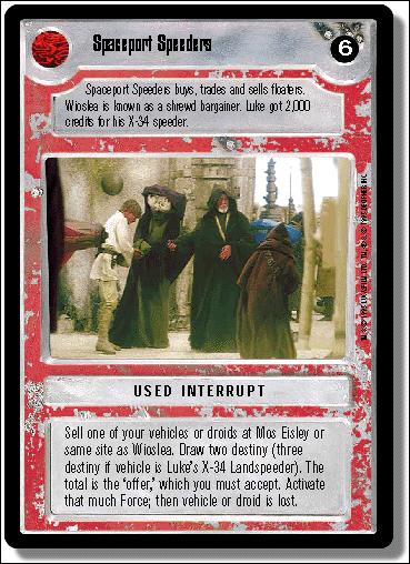 Star Wars: Premiere Limited (Base Set) card 278 Spaceport Speeders