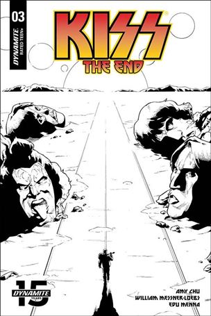 Kiss: The End issue 3-F Ruairi Coleman 1:20 Black & White Cover