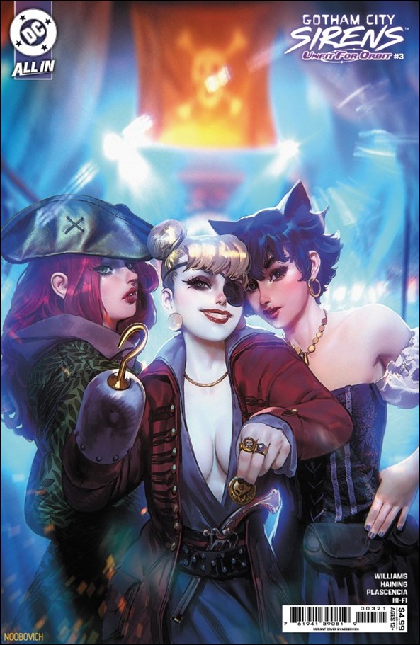 Gotham City Sirens: Unfit for Orbit issue 3-B Noobovich Cardstock Cover